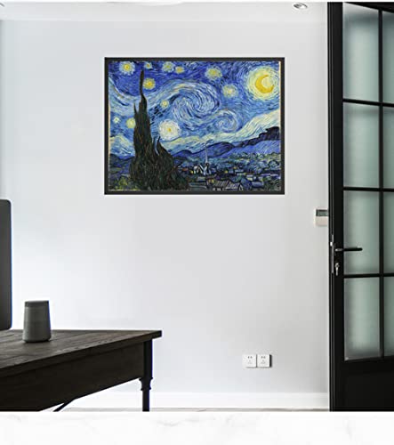 Van Gogh Canvas Wall Art Starry Night Poster - Famous Art Prints Paintings Artwork For Office Home Wall Decor No Frame 16×12Inch/40×30Cm #TOP1
