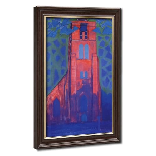 Tour de l'église de Domburg Piet Mondrian cadre toile pour habiller un mur vide