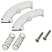 KASTLITE Post Top Fitter Hardware Kit | Clear Outdoor Post Top Fitter Wing Clamps | Includes 2 Clamps, 2 Screws & 2 Springs (1)