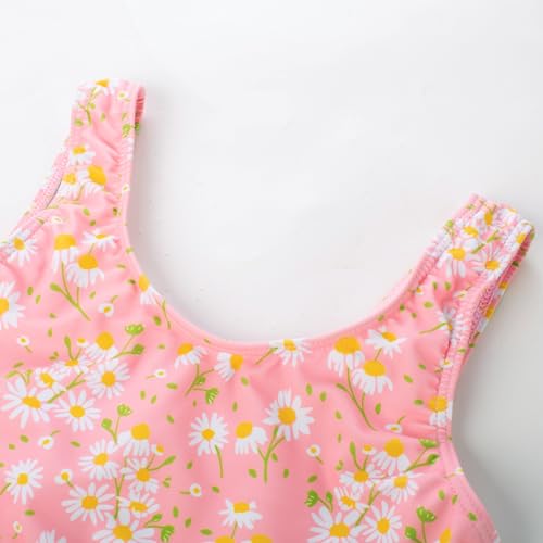Image of GRACE KARIN Girls Bathing Suit Adjustable Taniki Swimsuit Tie Front 4 Piece Bikini Set with Kimono Cover Up 6-14