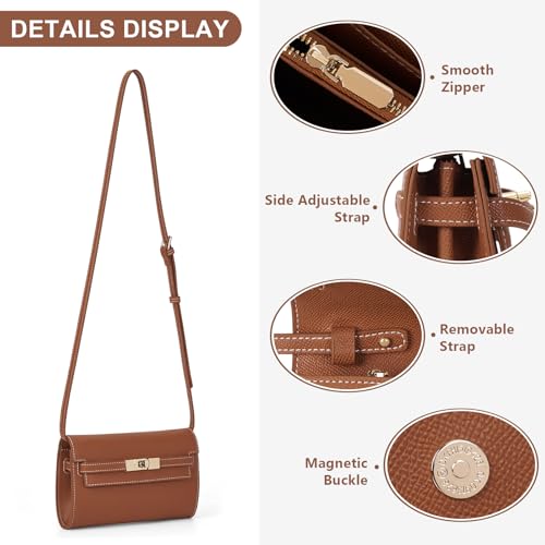 Mini Clutch Purse Vegan Leather Crossbody Bag for Women Small Shoulder Bag Designer Handbag with Strap4