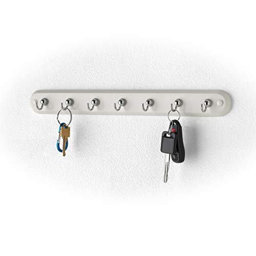 Spectrum Diversified 53703 Seven Hook Key Rack, White #TOP1