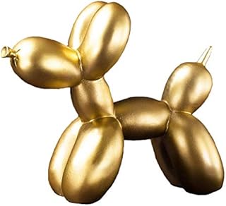 Weijl Balloon Dog Sculpture Modern Decor Resin Statue Living Room Ornaments Home Desk Shelf Decor Art Gift,Yellow