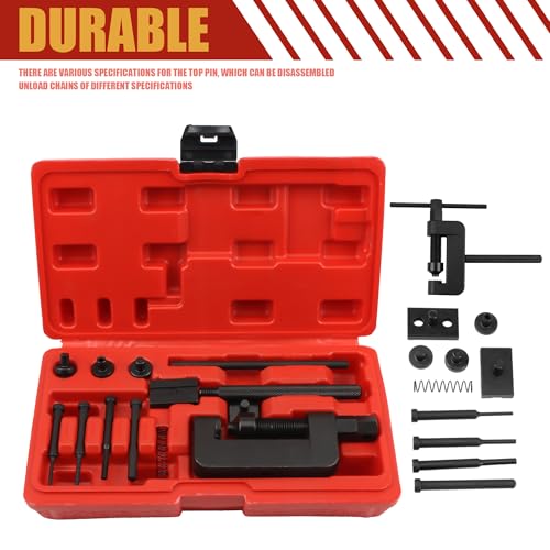 Image of Chain Breaker Tool Kit,Chain Riveting Repair Tool with Carrying Case For ATV Bicycle Motorcycle Cam and 25 to 630 Chains
