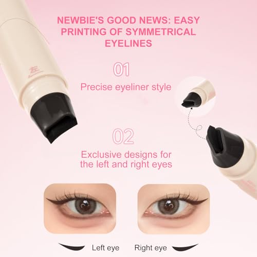 Eyeliners Stamp Pen, Double Tip Stamp Eyeliners Pen Waterproof miniatura 2