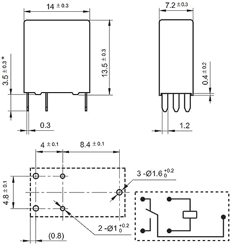 Relé G8N-17HR 12V de alta resistencia electromecánica 2