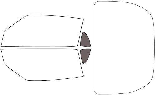 Vista 14 de Rvinyl Kit de tinte de ventana compatible con Nissan 370Z Coupé 2009-2019 - Negro 20% - Película de una sola capa sin burbujas - Kit completo