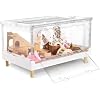 Hamster Cage & Guinea Pig Cages, Acrylic Cage for Small Animal Pets, Large Transparent Gerbil Cage and Habitats, Hedgehog, Dwarf Hamster, Rat, Mouse