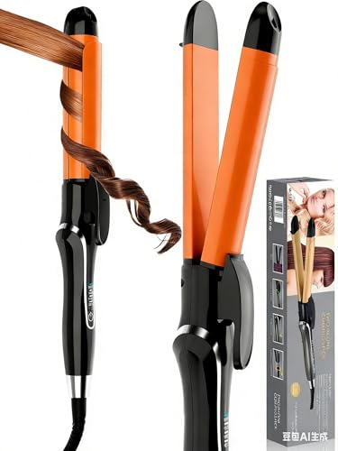 Curling Iron, 2 in 1 Hair Straightener and Curler, 1.25