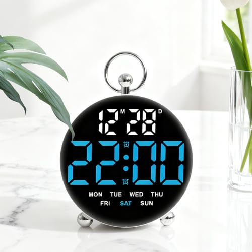 Doble despertador ajustable digital que soluciona los problemas de horario en parejas 8