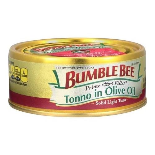 Bumble Bee Prime Fillets Light Tuna Tonno in Olive Oil 5oz Can (Pack of 6)