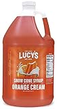 Lucy's Family Owned - Shaved Ice Snow Cone Syrup, Orange Cream - 1 Gallon (128oz.)