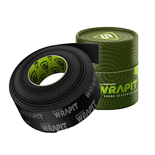 Image of SOUNDSHIELD SSD-WRAPIT 30 Feet of 3 MM Waterproof Closed-Cell Adhesive Backed Single Tube Car Sound Deadening Tape Two 2-inch Wide Rolls