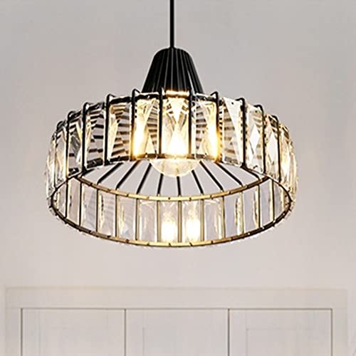 Lustre escalier cristal et fer moderne avec douille E27