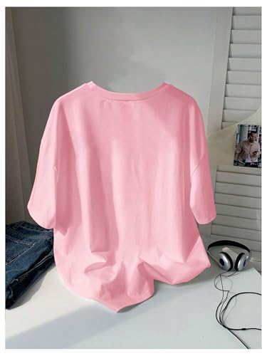 SweatyRocks Girl's Cute Graphic Tee Shirts Crew Neck Short Sleeve Casual Summer Tops2