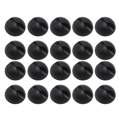 20Pcs Black Cable Management Clip Organizer Sticky Silicone Self-Adhesive Cable Holder Clips,Cable Straps,for Storage and Finishing Cable Straps,Cord Management