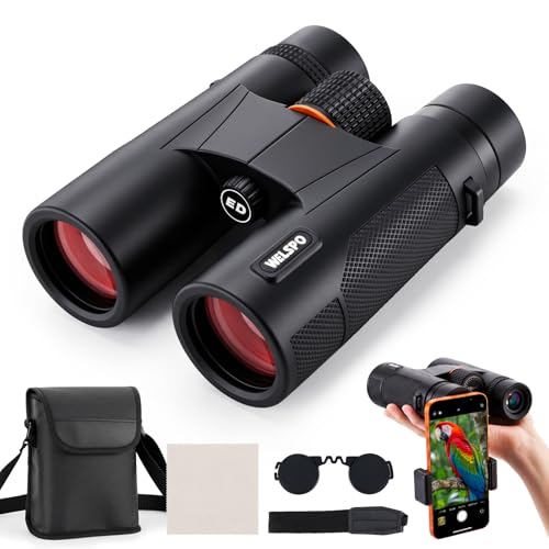 Welspo Binoculares 10x42 para Adultos con Adaptador y Trípode miniatura 1