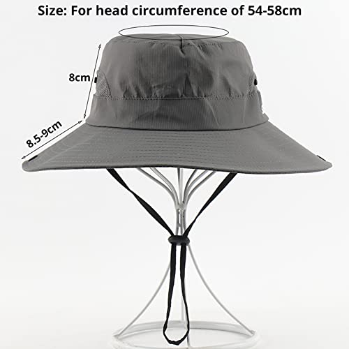 Sun Hats Women Uv-Sheild-Protection Packable With Ponytail Hole (Dark Grey) #TOP4