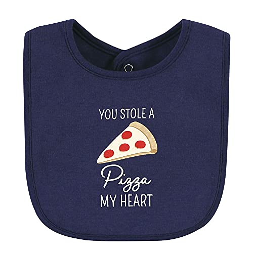 Image of Hudson Baby Unisex Baby Cotton Bib and Sock Set, Pizza, One Size