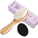 Baby Hair Brush, Mocokkiti Goat Bristles Brush and Baby Cradle Cap Brush Set for Cradle Cap Wood Bristle Brush for Newborns and Toddlers 2PCS