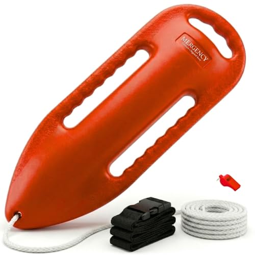 Mergency Lifeguard Float | Professional Rescue Can | Open Water Swim Buoy | Lifeguard Rescue Can (Orange Beacon)
