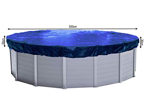 Quick Star Cubierta De Piscina De Invierno Redonda 200G / M² Para Piscina 460-500 Cm Dimensiones De Lona Ø 560 Cm Azul