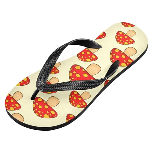 Burbuja Cartoon Red Mushrooms Flip Flops for Women Men, Soft Thong Sandals Rubber Slippers for Pool Beach Essentials2
