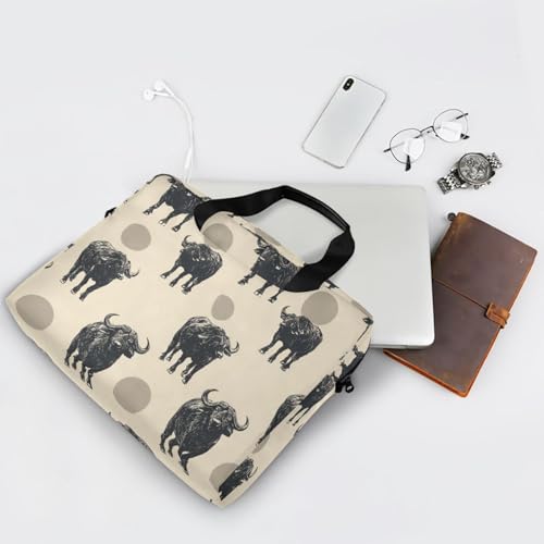 Funda para laptop con asa y correa 15.6 pulgadas khaki miniatura 7