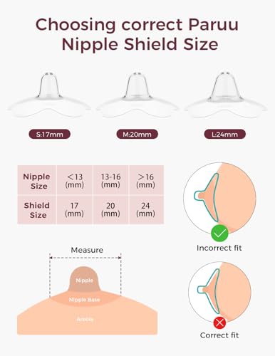 Image of Momcozy Silicone Nipple Shields for Breastfeeding, Flower Shape Petal Design, Ultra Thin & Soft for Flat or Inverted Nipples, Flexible Nursing Shield, BPA /BPS Free (1 Pair, 17mm)