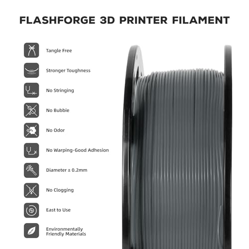 Filament PLA Flashforge 1.75mm gris idéal pour concevoir vos prototypes 3D - 2