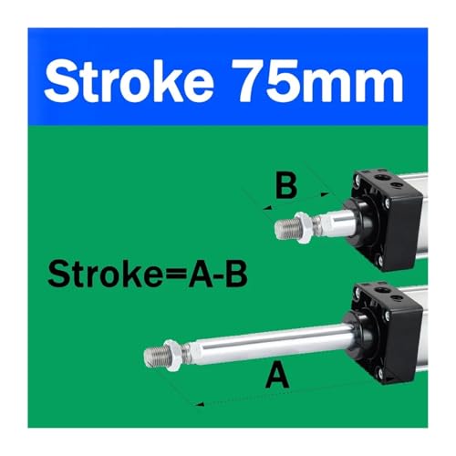 Cylindre pneumatique SC 32 double effet course 75mm pour automatisme