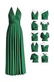 72styles Robe Infinity avec bandeau, robe de demoiselle d'honneur convertible, longue, grande taille, robe portefeuille torsadée, vert émeraude, Taille Unique