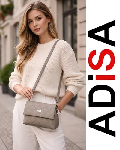 Image of ADISA Women's Girls Quilted Cross Body Sling Bag with Height Adjustable Belt (SL5169)
