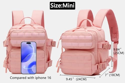 Image of 9L Mini Backpack for Men and Women, Small Backpack for Gym Hiking Travel Sports Running (Pink)
