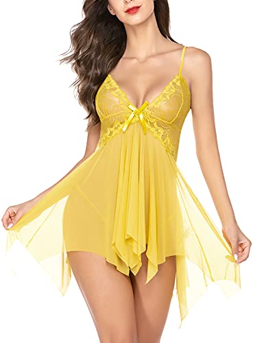 Image of Avidlove Lingerie for Women Lace Babydoll Sleepwear Boudoir Outfits Plus Size Langeray XS-5XL