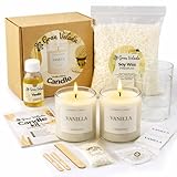 GRAN VELADA - Kit para hacer Velas Aromáticas de Soja en vaso | Kit velas DIY Manualidades Adultos | Incluye cera de soja para velas, accesorios y más | Regalo creativo | Vainilla