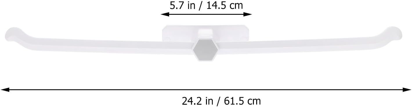 No-Drill Wall Towel Rack Plastic Adhesive Towel Holder White Bathroom Storage Shelf for Shower and Washroom image 2
