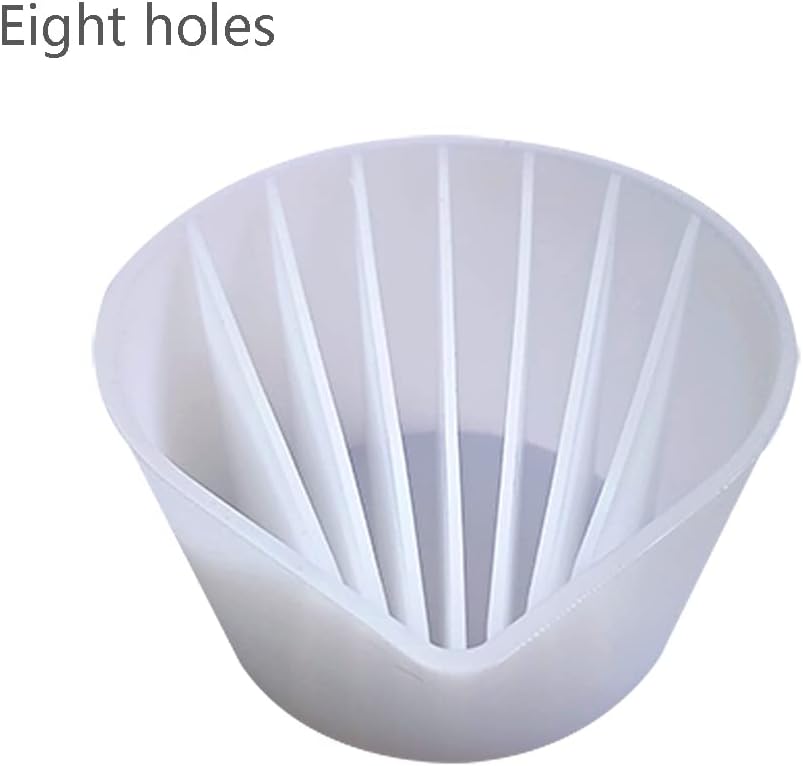 Split Cup for Paint Pouring Fluid Art Silicone Split Cup Resin Pouring Painting Tools DIY Making Drawing Accessories Reusable Split Cup with Dividers (8 Channels)