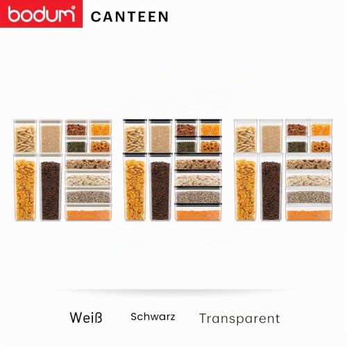 Bodum Vorratsdosen Set CANTEEN – 12-teilig mit weißen Deckeln – BPA-frei & spülmaschinenfest – Stapelbare… – Ansicht 7