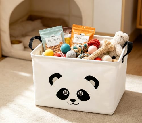 Image of Rectangle Panda Storage Basket, Collapsible Storage Box,Gift Basket,Room Decor(PANDA)
