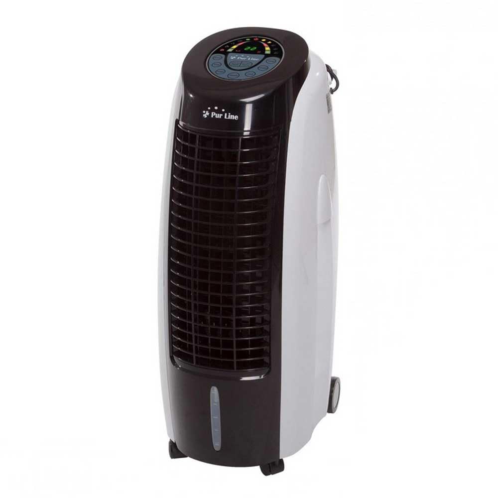 PUR LINE | Climatizador Evaporativo Digital Gran Capacidad Panel LED, 6 Velocidades, Ionizador, Temporizador de 24h, Rejilla Motorizada, Control Remoto y Tanque 15 Litros –