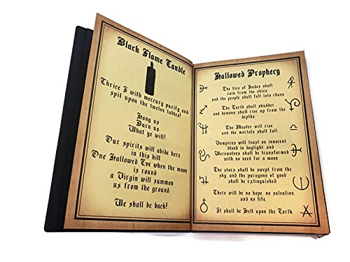 Livre de sorts Hocus Pocus en cuir PU grand format de luxe
