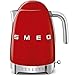 Smeg EEJB133 Jug Kettle with Acoustic Alarm, 3KW, 1.7L & Smeg 4 Slice Toaster, Extra Wide Slots, White TSF03WHUK/KLF04WHUK