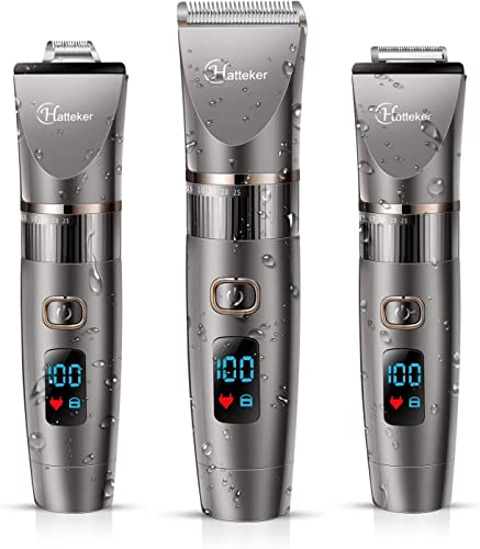 Hatteker Beard Trimmer For Men Professional Hair Clipper Hair Trimmer Shaver Haircut Detail Trimmer Hair Cutting Kit For Men Cordless Waterproof #TOP1