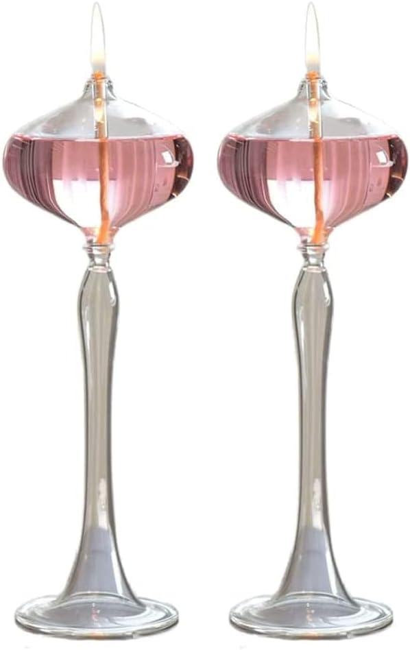 Clear Crystal Kerosene Lamp Wicked Oil Lamps Glass Kerosene Oil Lamp Indoor Use Lighting Hurricane Lamp Emergency Light