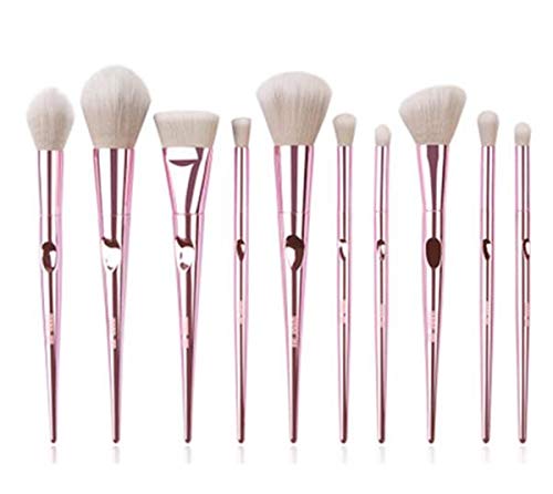 MAANGE 10pcs/Set Synthetic Hair Makeup Brushes Set Foundation Blush Highlight Contour Brush Eyeliner Eyeshadow Blending Brush Eye Brushes Kit Blending Makeup Brushes set Complete Eye Set Bag