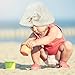 Besforta 2 Pieces Muslin Baby Girl Sun Hat UPF 50+ Sun Protection Baby Bucket Hat Wide Brim Summer Beach Hats