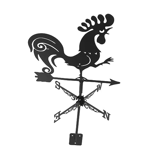ABOOFAN Girouette Décorative en Métal Girouette Au Sol Girouette de Toit Girouette en Forme de Coq Coq Décoratif