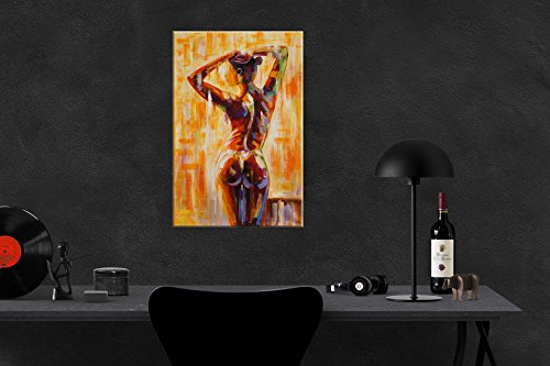 Amemny Abstract Colorful Sexy Nude Woman Canvas Painting Wall Art Beauty Decorative Painting Watercolor Character Corridor Wall Painting Simple European Frame Ready To Hang #TOP5