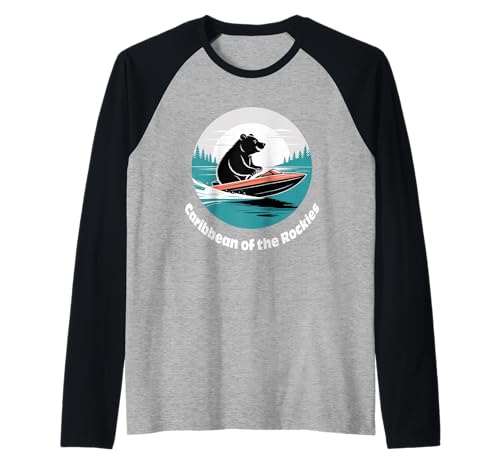 Cute Bear Lake Utah and Idaho Caribbean of The Rockies Raglan Baseball Tee